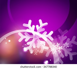 Vector Merry Christmas abstract background, snowflakes in the air. Color background for your message