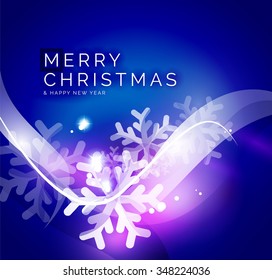 Vector Merry Christmas abstract background, snowflakes in the air. Color background for your message