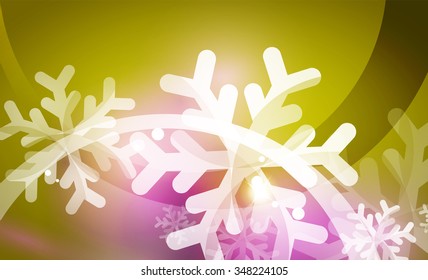 Vector Merry Christmas abstract background, snowflakes in the air. Color background for your message