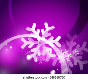 Vector Merry Christmas abstract background, snowflakes in the air. Color background for your message