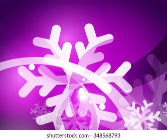 Vector Merry Christmas abstract background, snowflakes in the air. Color background for your message