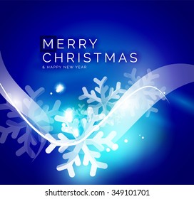 Vector Merry Christmas abstract background, snowflakes in the air. Color background for your message