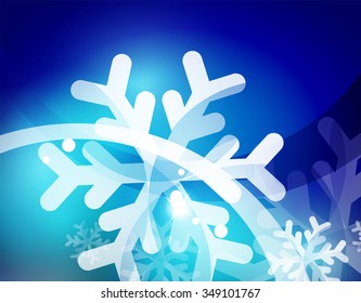 Vector Merry Christmas abstract background, snowflakes in the air. Color background for your message