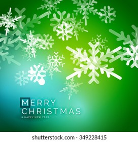 Vector Merry Christmas abstract background, snowflakes in the air. Color background for your message