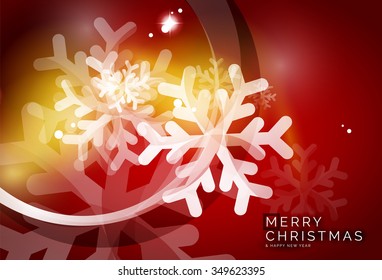 Vector Feliz Navidad fondo abstracto, copos de nieve en el aire. Fondo de color para el mensaje