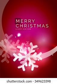 Vector Merry Christmas abstract background, snowflakes in the air. Color background for your message