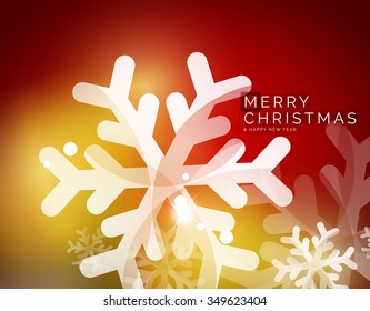 Vector Merry Christmas abstract background, snowflakes in the air. Color background for your message