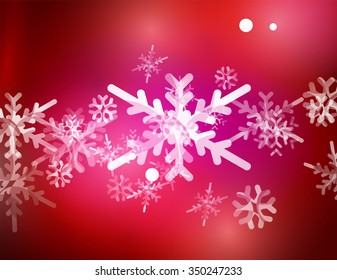 Vector Merry Christmas abstract background, snowflakes in the air. Color background for your message