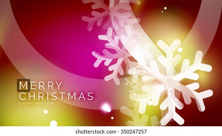 Vector Merry Christmas abstract background, snowflakes in the air. Color background for your message