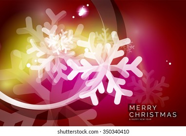Vector Merry Christmas abstract background, snowflakes in the air. Color background for your message