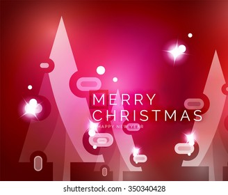 Vektor Frohe Weihnachten abstrakter Hintergrund, Schneeflocken in der Luft. Farbverlauf-Hintergrund Ihrer Nachricht