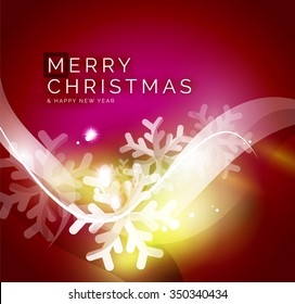 Vector Merry Christmas abstract background, snowflakes in the air. Color background for your message