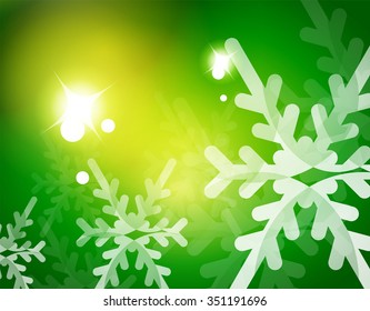 Vector Merry Christmas abstract background, snowflakes in the air. Color background for your message