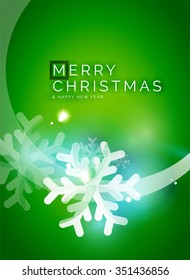 Vector Merry Christmas abstract background, snowflakes in the air. Color background for your message