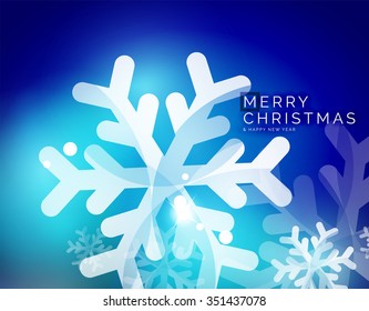 Vector Merry Christmas abstract background, snowflakes in the air. Color background for your message