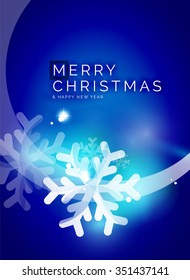 Vector Merry Christmas abstract background, snowflakes in the air. Color background for your message