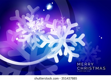 Vector Merry Christmas abstract background, snowflakes in the air. Color background for your message