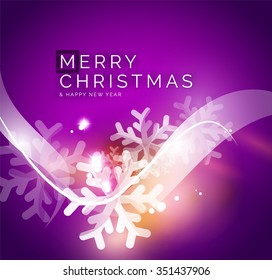 Vector Merry Christmas abstract background, snowflakes in the air. Color background for your message