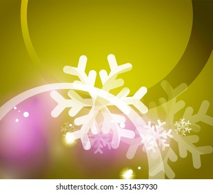 Vector Merry Christmas abstract background, snowflakes in the air. Color background for your message