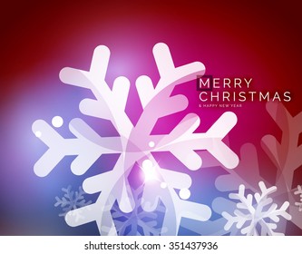 Vector Merry Christmas abstract background, snowflakes in the air. Color background for your message