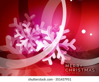 Vector Merry Christmas abstract background, snowflakes in the air. Color background for your message