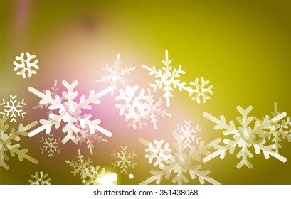 Vektor Frohe Weihnachten abstrakter Hintergrund, Schneeflocken in der Luft. Farbverlauf-Hintergrund Ihrer Nachricht
