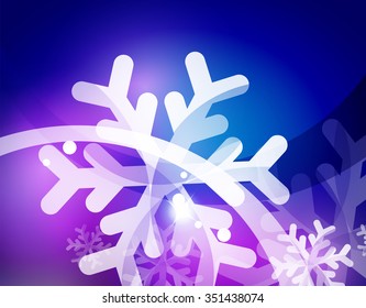 Vector Merry Christmas abstract background, snowflakes in the air. Color background for your message