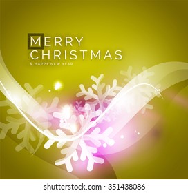 Vector Merry Christmas abstract background, snowflakes in the air. Color background for your message