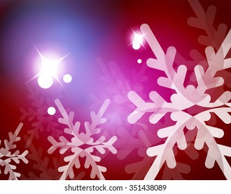 Vektor Frohe Weihnachten abstrakter Hintergrund, Schneeflocken in der Luft. Farbverlauf-Hintergrund Ihrer Nachricht