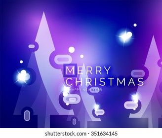 Vector Merry Christmas abstract background, snowflakes in the air. Color background for your message