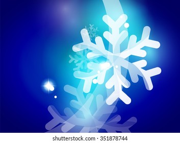 Vector Merry Christmas abstract background, snowflakes in the air. Color background for your message
