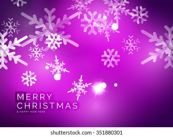 Vektor Frohe Weihnachten abstrakter Hintergrund, Schneeflocken in der Luft. Farbverlauf-Hintergrund Ihrer Nachricht