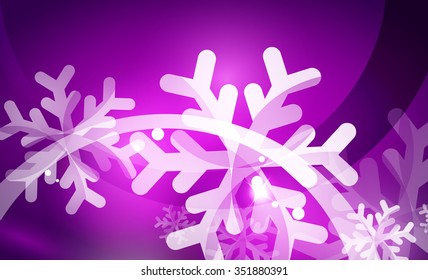 Vector Feliz Navidad fondo abstracto, copos de nieve en el aire. Fondo de color para el mensaje