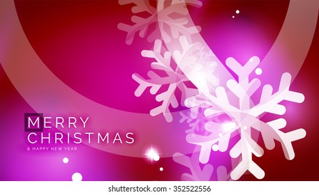 Vector Merry Christmas abstract background, snowflakes in the air. Color background for your message