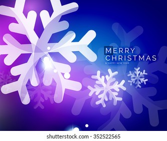 Vector Merry Christmas abstract background, snowflakes in the air. Color background for your message