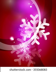 Vector Merry Christmas abstract background, snowflakes in the air. Color background for your message