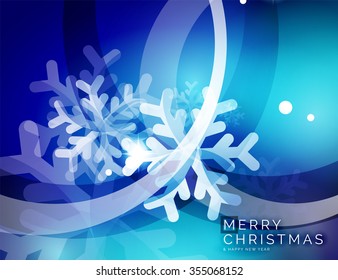 Vector Merry Christmas abstract background, snowflakes in the air. Color background for your message