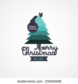 Vector merry Christmas background or greeting card. EPS10 Vector File.