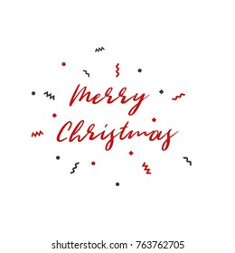 vector merry christmas background on white background