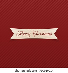 Vector Merry Christmas bent Ribbon