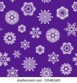 Vector Merry Christmas Border on violet background.