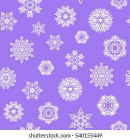 Vector Merry Christmas Border on violet background.