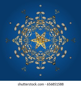 Vector Merry Christmas Border on blue background.