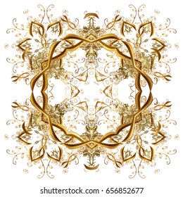 Vector Merry Christmas Border on white background.