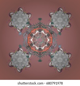 Vector Merry Christmas Border on colorfil background.