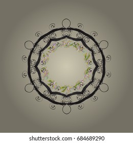 Vector Merry Christmas Border on colorful background.