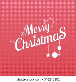 Vector Merry christmas calligraphy with glitter background