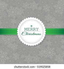 Vector Merry Christmas card design. Perfect as invitation or announcement.  Vector illustration.
