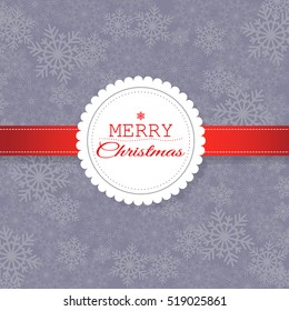 Vector Merry Christmas card design. Perfect as invitation or announcement.  Vector illustration.