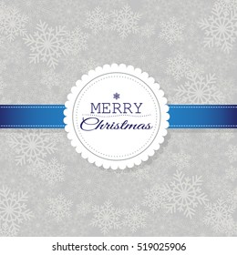 Vector Merry Christmas card design. Perfect as invitation or announcement.  Vector illustration.